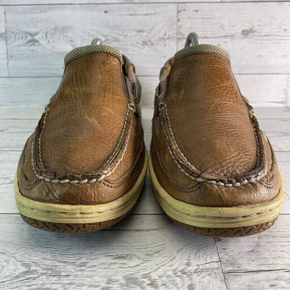 Sperry Shoes Mens 10.5 M Brown Leather Boat Loafer Nautical Preppy Leisure Comfy
